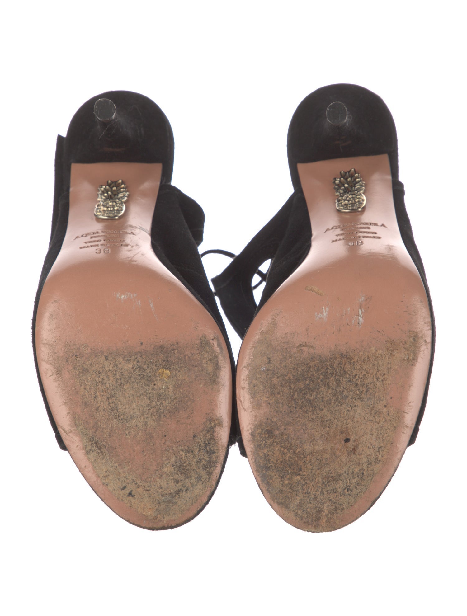 Aquazzura Suede Cutout Accent Sandals